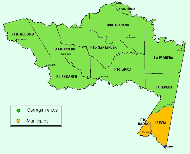 Municipios-y-Corregimientos-de-Amazonas. Pulmón Verde